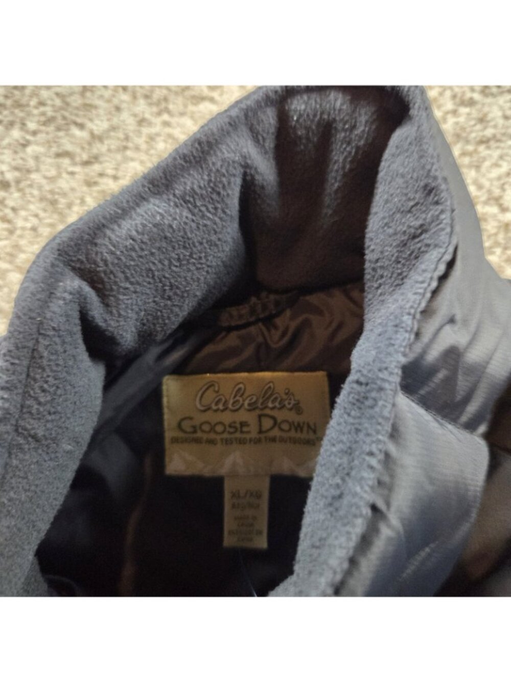 Cabelas Goose Down Puffer Vest Womens XL Quilted Full-Zip - Picture 2 of 8